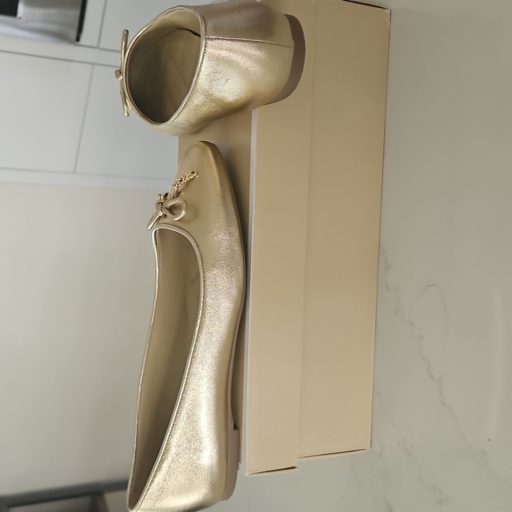 Michael Kors Metallic Gold Flats - Picture 2 of 5